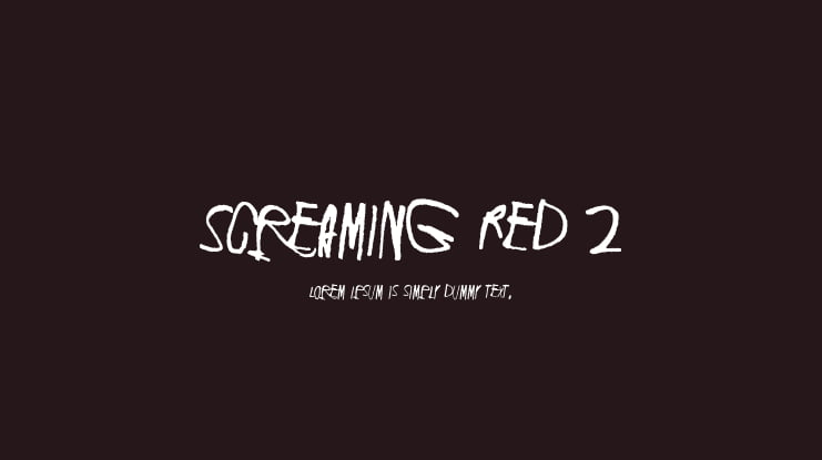 Screaming Red 2 Font Family
