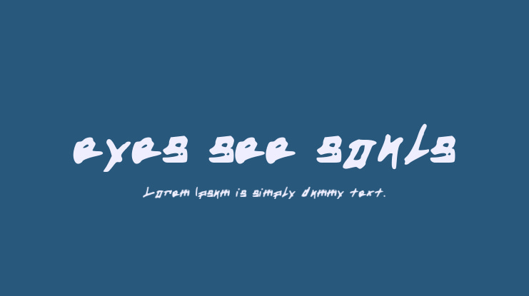eyes_see_souls Font