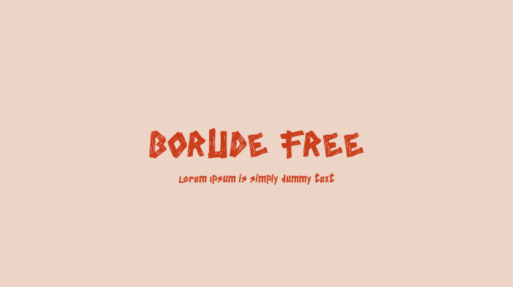 BORUDE FREE Font