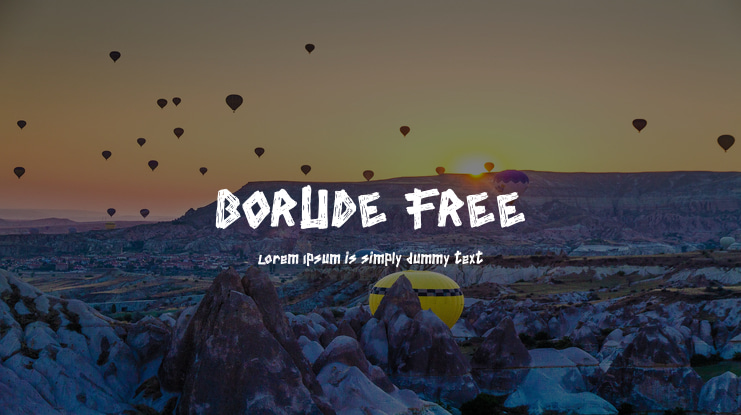 BORUDE FREE Font