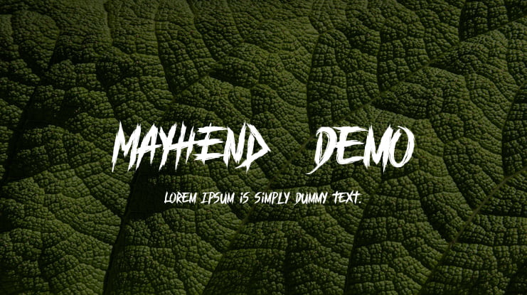 MAYHEND  demo Font
