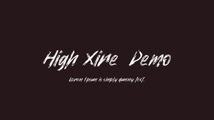 High Xire  Demo Font