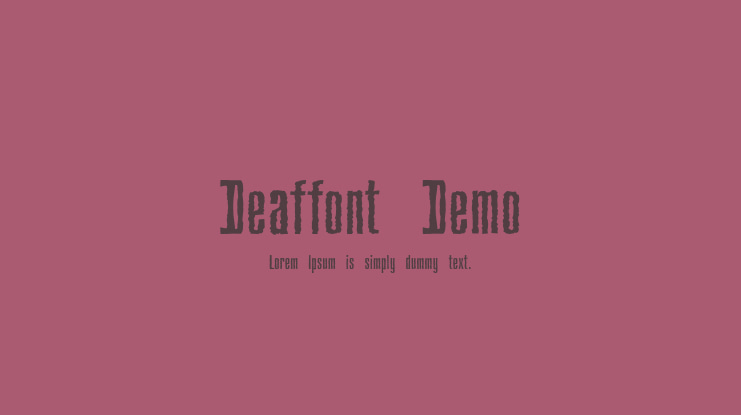 Deaffont Demo Font