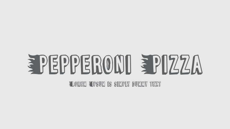 Pepperoni Pizza Font