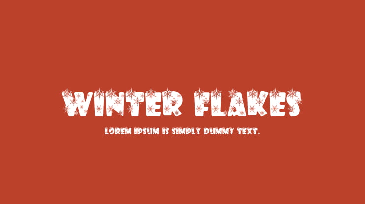 Winter Flakes Font