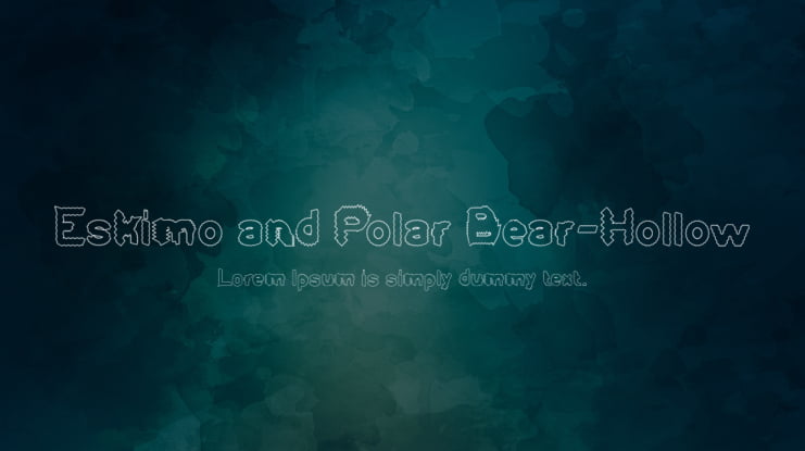 Eskimo and Polar Bear-Hollow Font Family