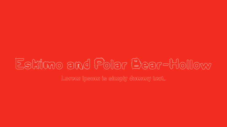 Eskimo and Polar Bear-Hollow Font Family