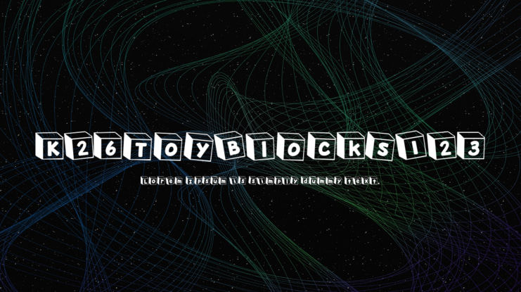 K26ToyBlocks123 Font