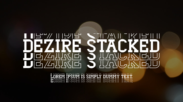 Dezire Stacked Font