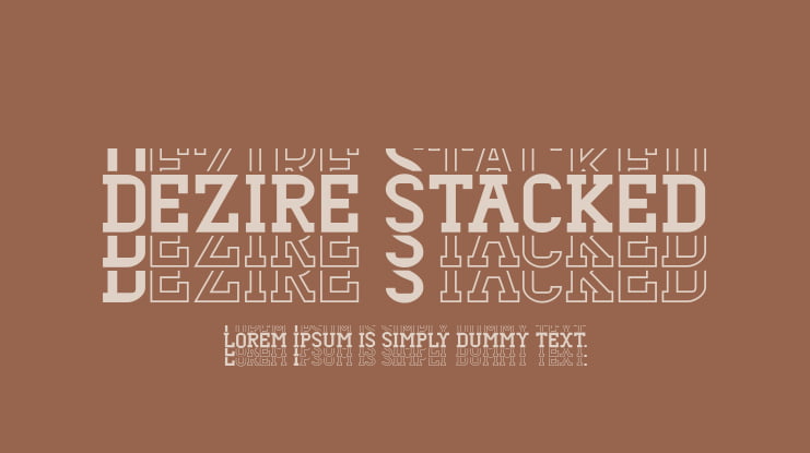 Dezire Stacked Font