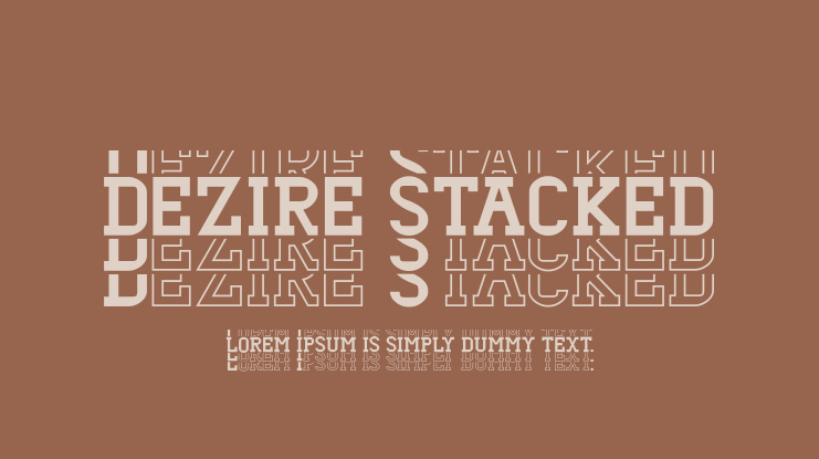 Dezire Stacked Font