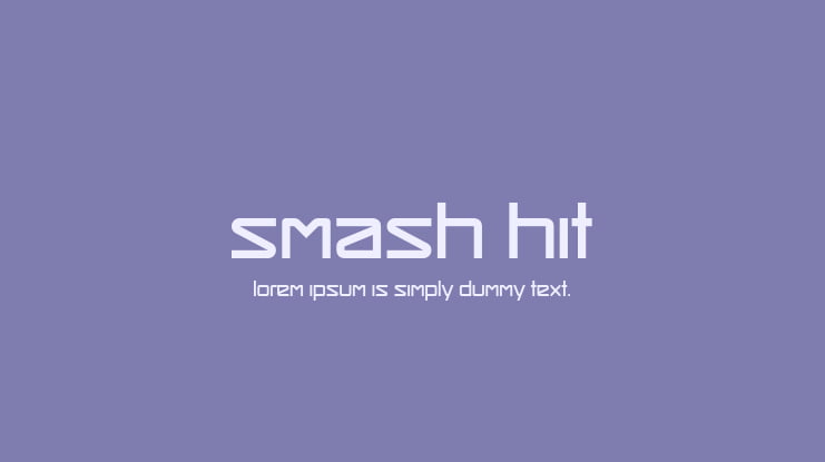 Smash Hit Font Family