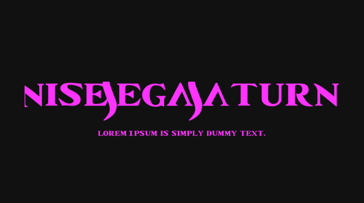 NiseSegaSaturn Font