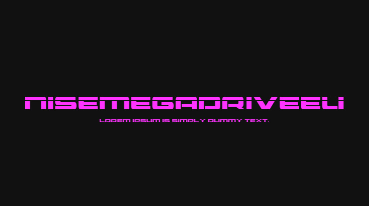 NiseMegaDriveEU Font