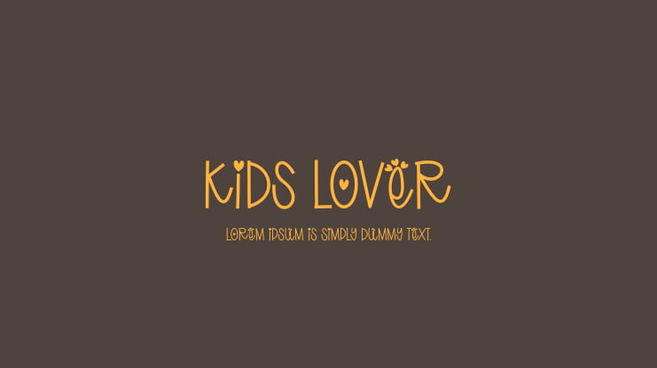 Kids Lover Font