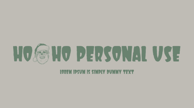 ho ho ho PERSONAL USE Font