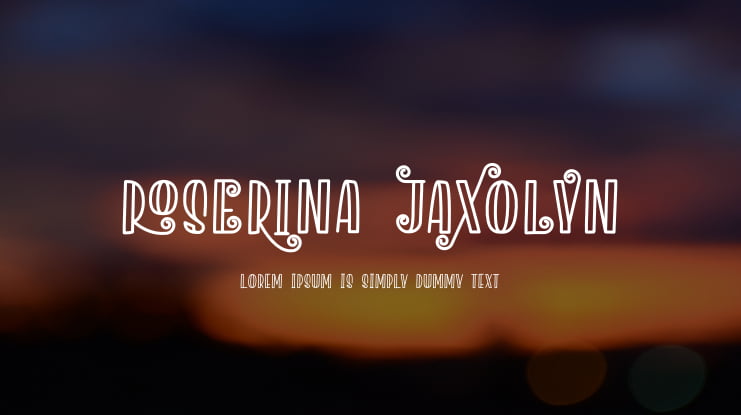 Roserina Jaxolyn Font