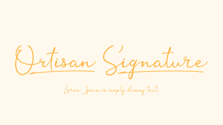 Ortisan Signature Font