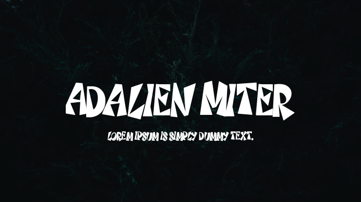 Adalien Miter Font Family