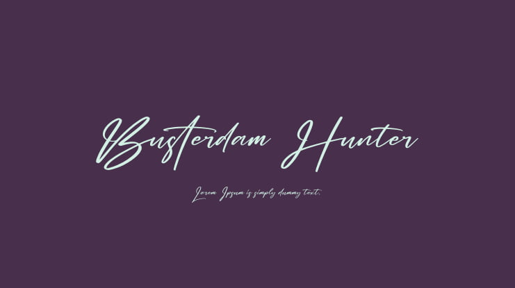 Busterdam Hunter Font