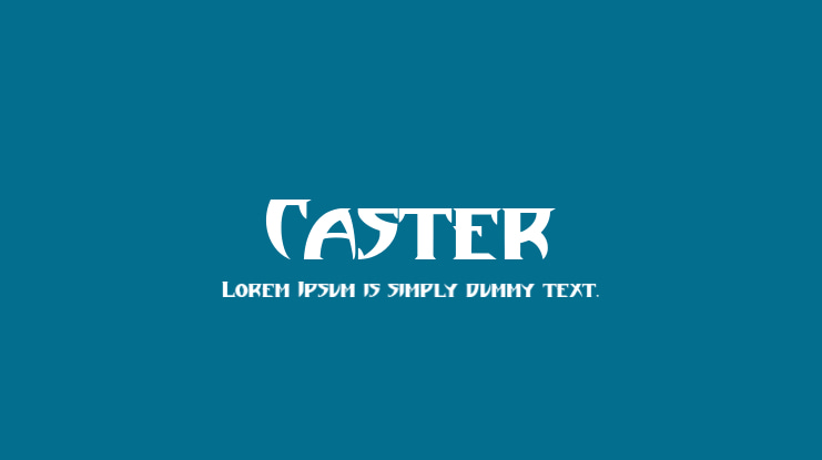 Caster Font