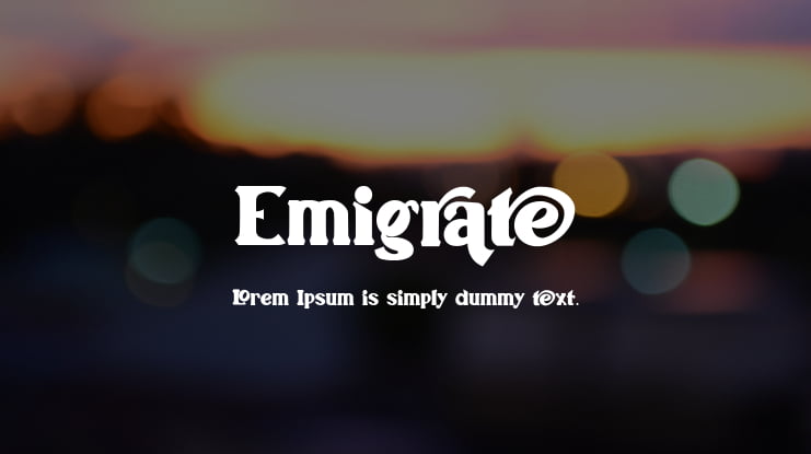Emigrate Font