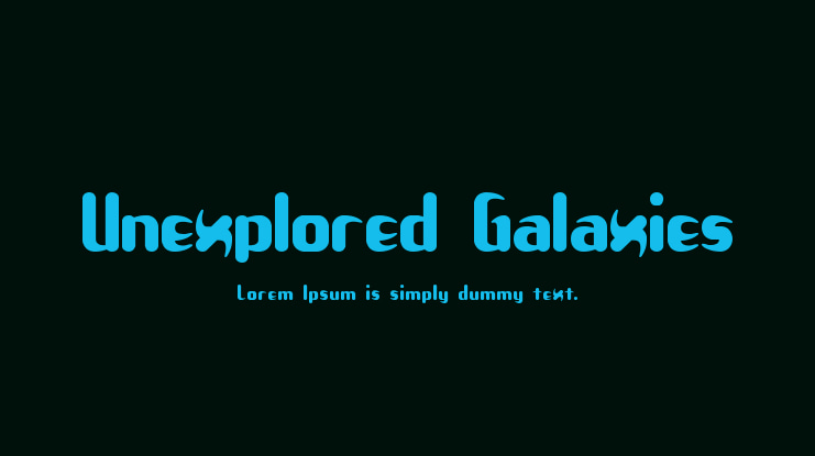 Unexplored Galaxies Font Family