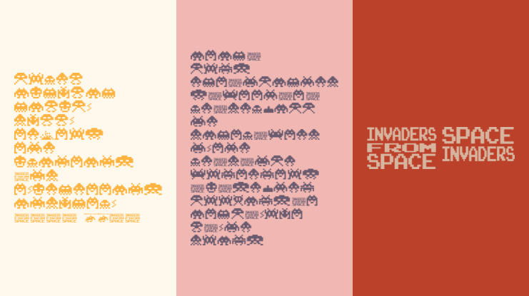 invaders from space Font