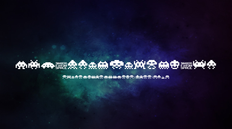 invaders from space Font