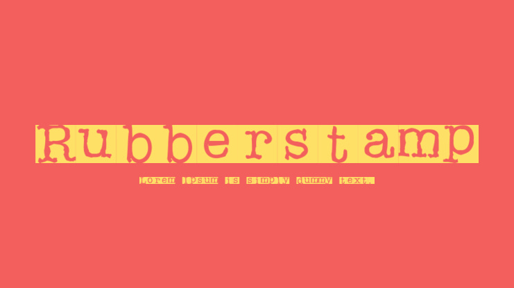 Rubberstamp Font