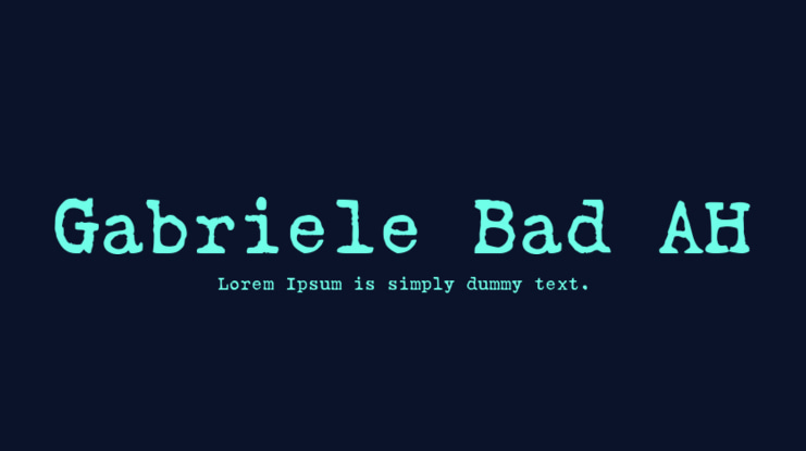 Gabriele Bad AH Font