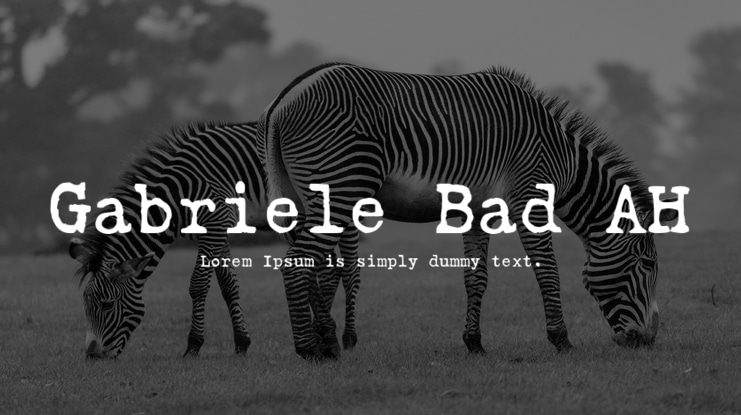 Gabriele Bad AH Font