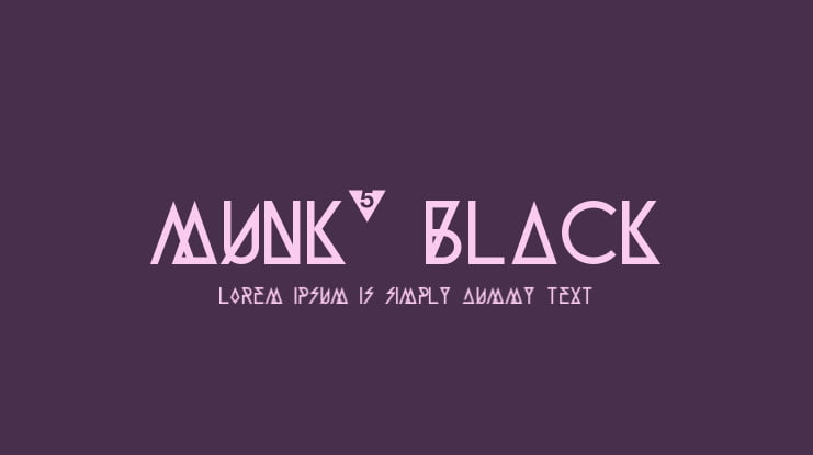 Munk5 Black Font