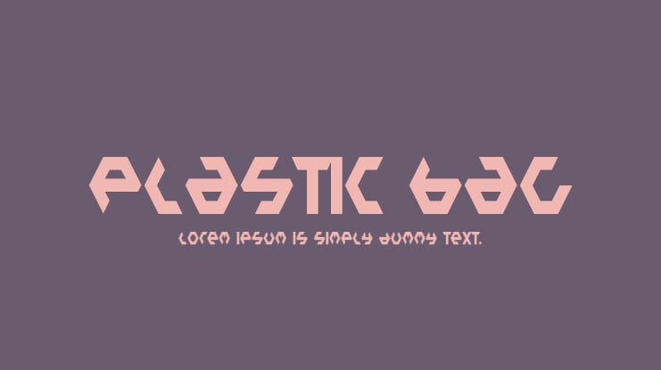 Plastic Bag Font