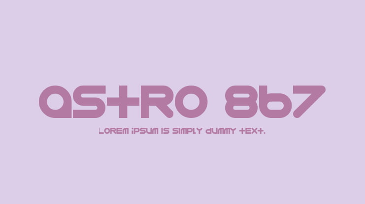 Astro 867 Font