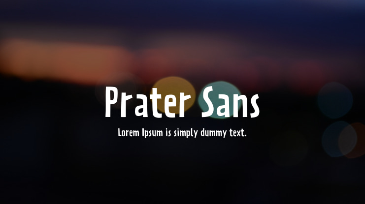 Prater Sans Font Family