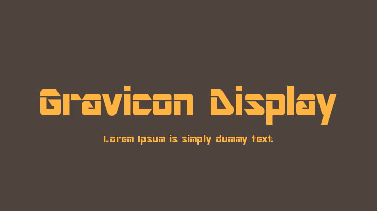 Gravicon Display Font