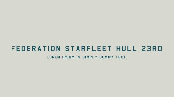 Federation Starfleet Hull 23rd Font