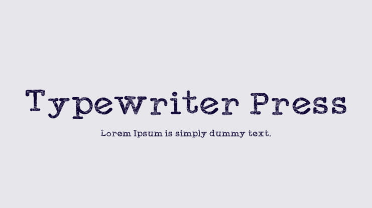 Typewriter Press Font