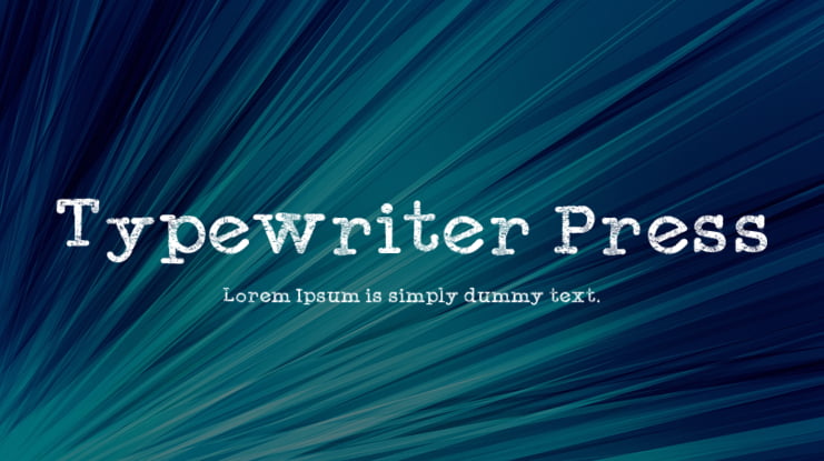 Typewriter Press Font