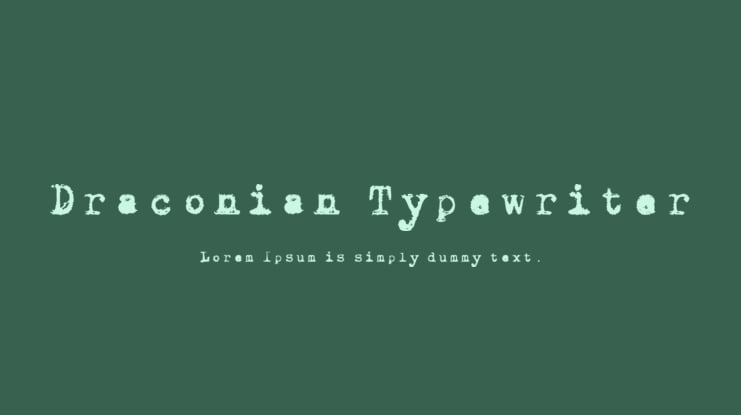 Draconian Typewriter Font