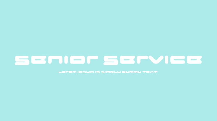 Senior Service Font