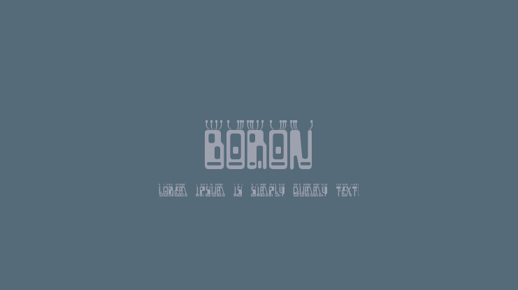 Boron Font