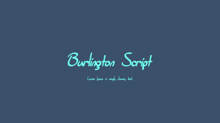 Burlington Script Font Family