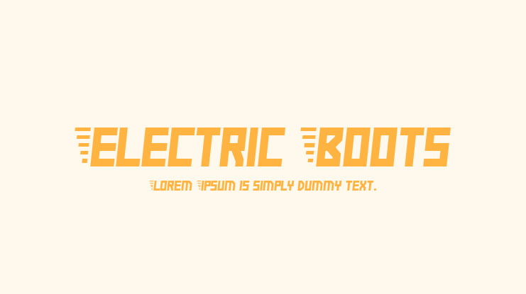 Electric Boots Font