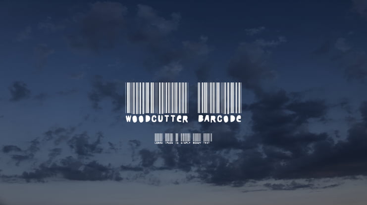 Woodcutter barcode Font