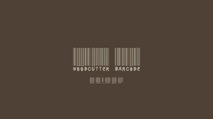 Woodcutter barcode Font