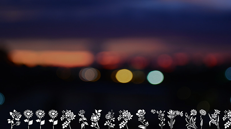 HFF Floral Stencil Font