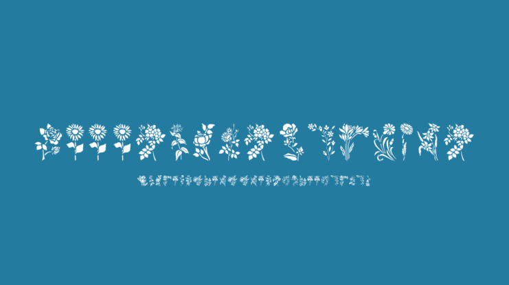 HFF Floral Stencil Font