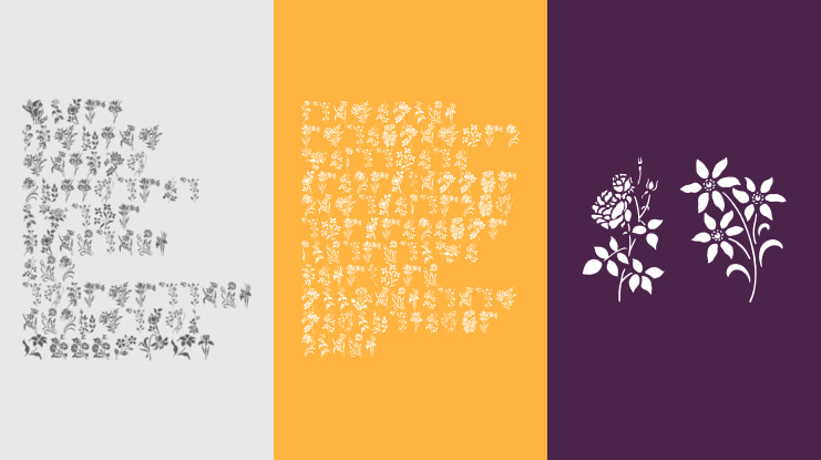 HFF Floral Stencil Font